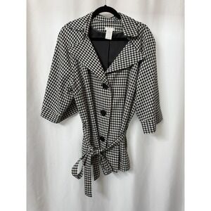 Worthington Womens Sz 2XL Black White Combo‎ Tweed Jacket Casual Or Dress. K49